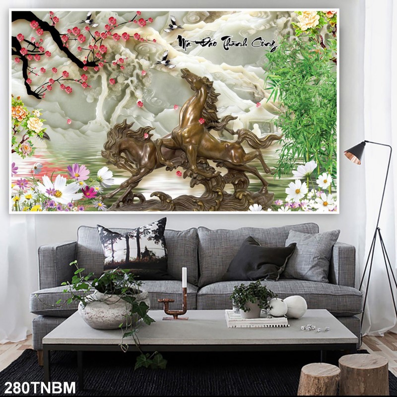 Tranh ngựa bát mã 280TNBM