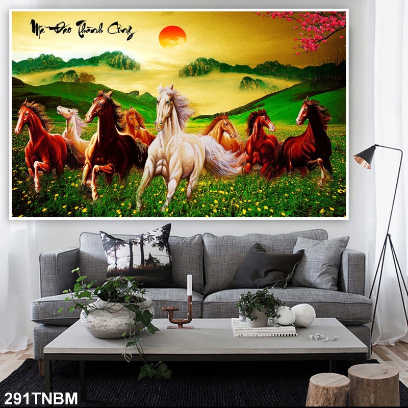 Tranh ngựa bát mã 291TNBM