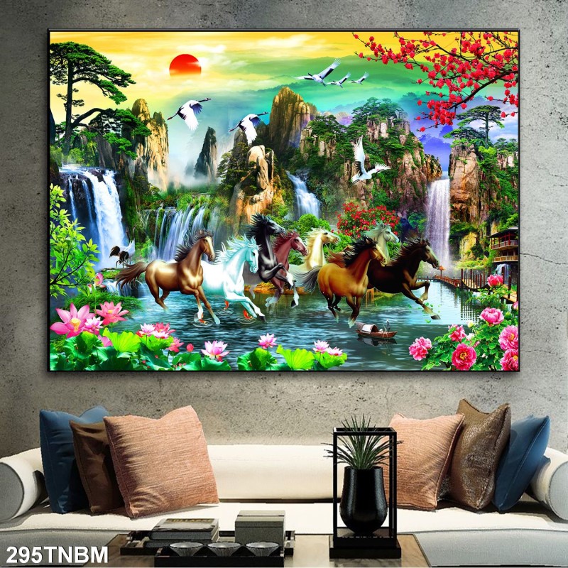 Tranh ngựa bát mã 295TNBM