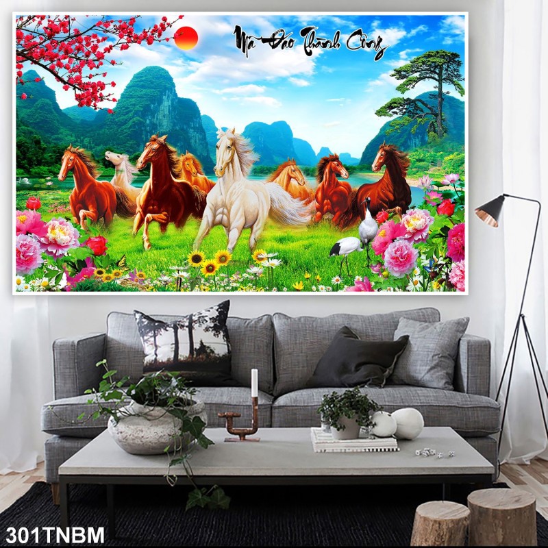 Tranh ngựa bát mã 301TNBM
