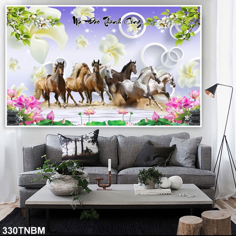 Tranh ngựa bát mã 330TNBM