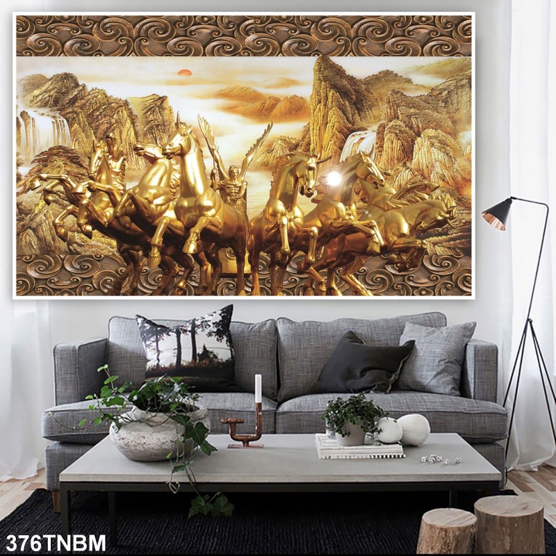Tranh ngựa bát mã 376TNBM