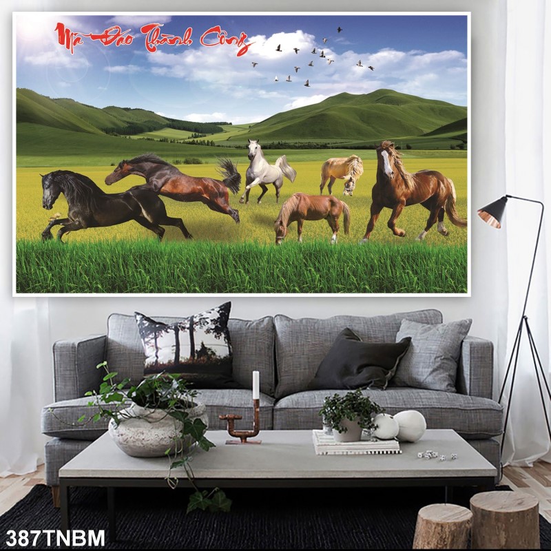 Tranh ngựa bát mã 387TNBM