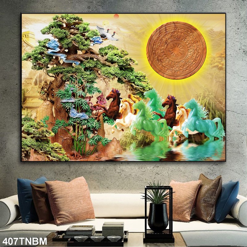 Tranh ngựa bát mã 407TNBM