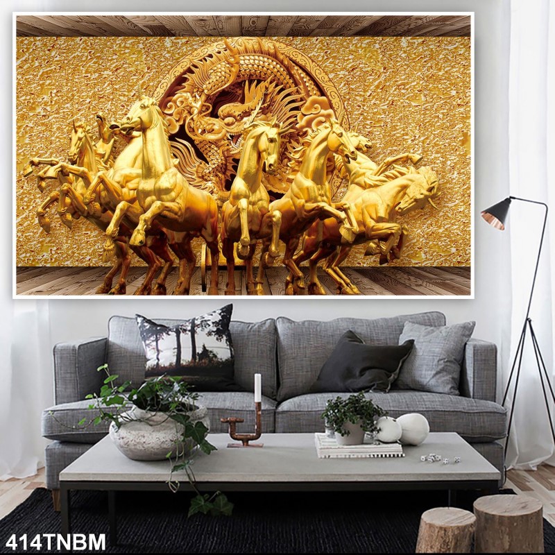 Tranh ngựa bát mã 414TNBM
