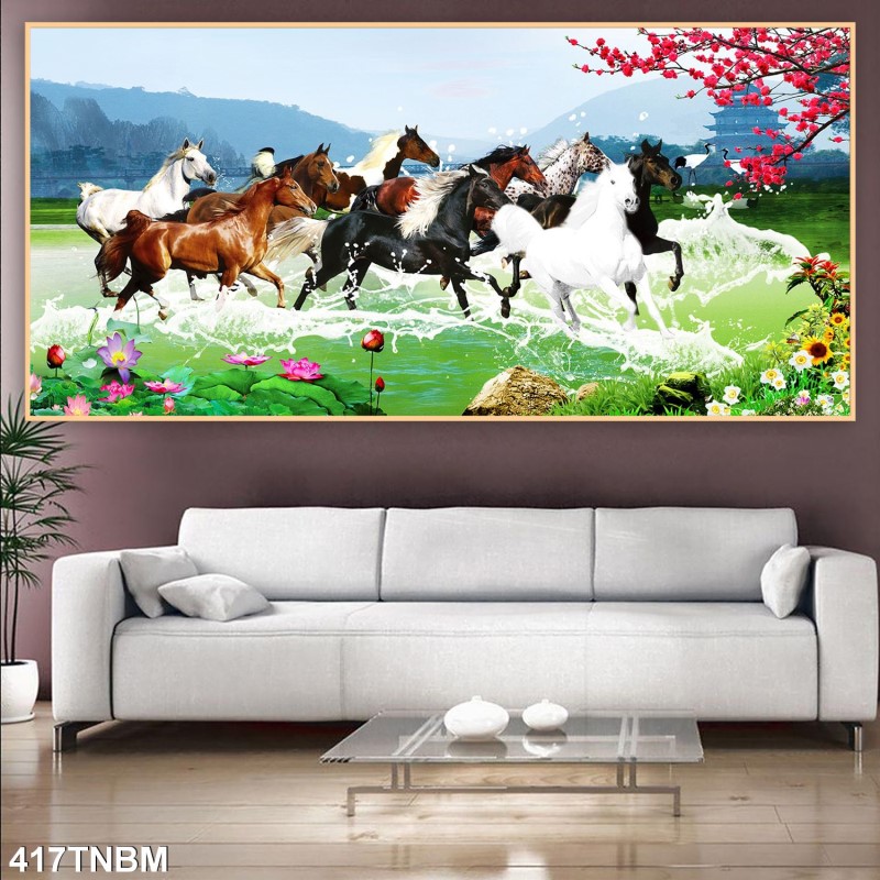 Tranh ngựa bát mã 417TNBM