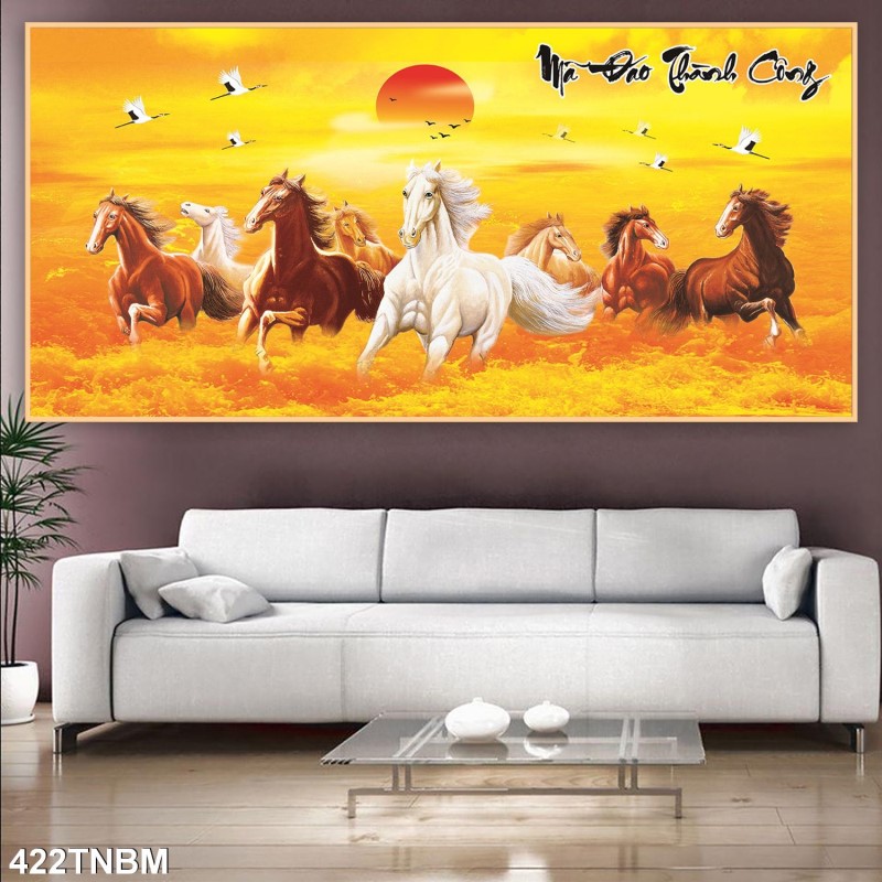 Tranh ngựa bát mã 422TNBM