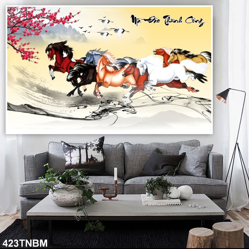 Tranh ngựa bát mã 423TNBM
