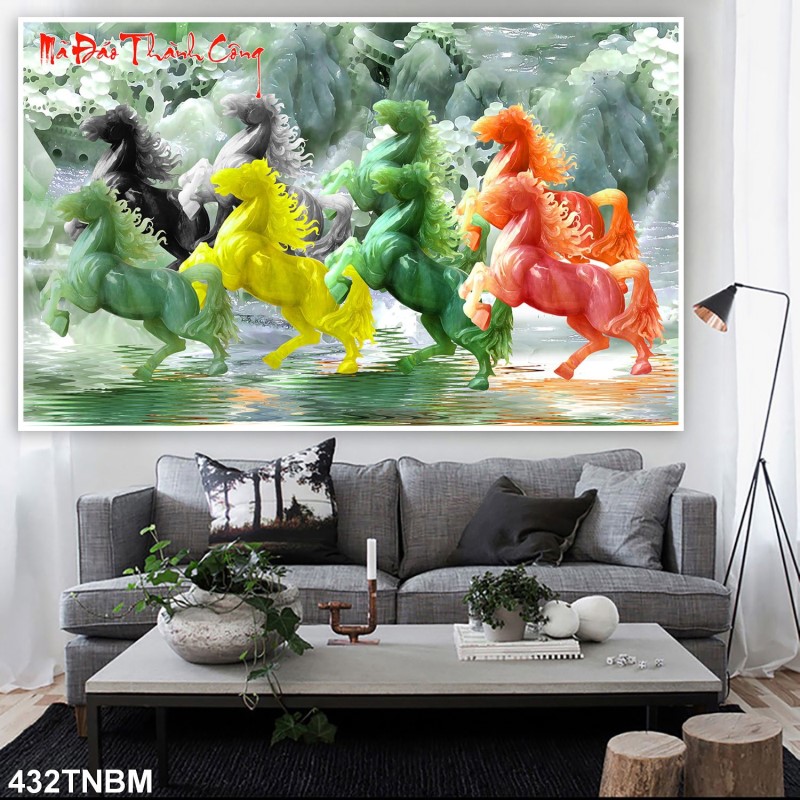 Tranh ngựa bát mã 432TNBM