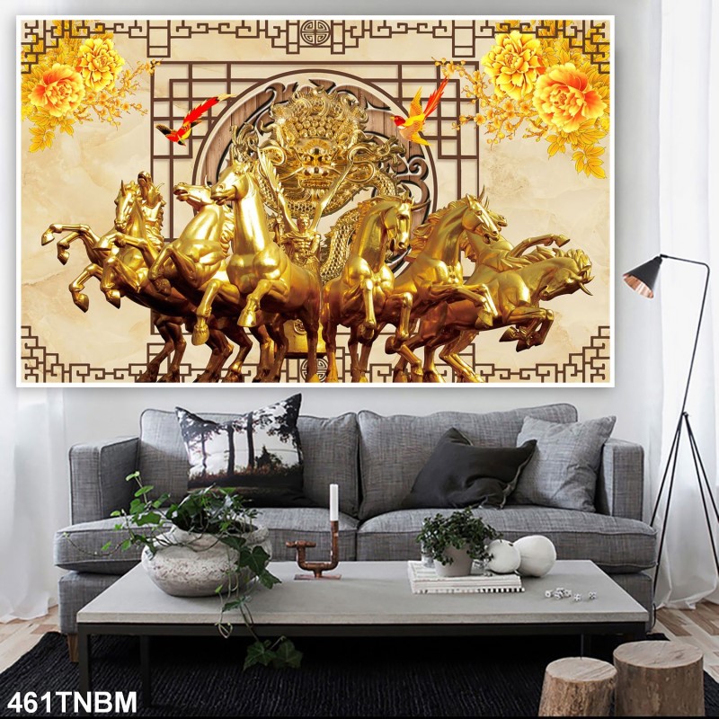 Tranh ngựa bát mã 461TNBM