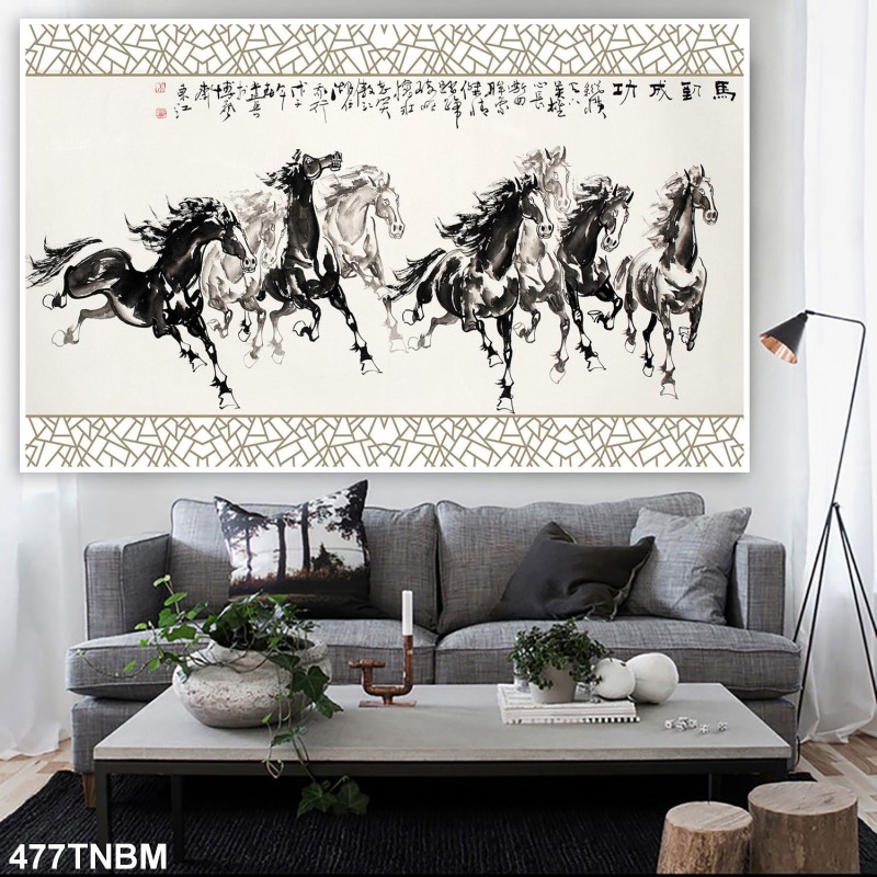 Tranh ngựa bát mã 477TNBM