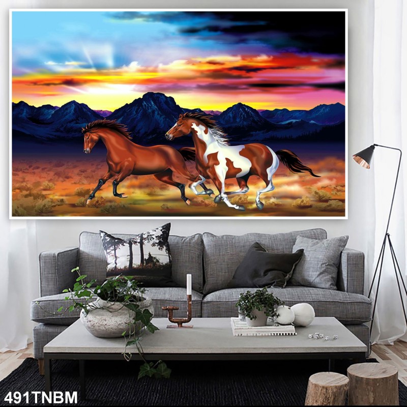 Tranh ngựa bát mã 491TNBM