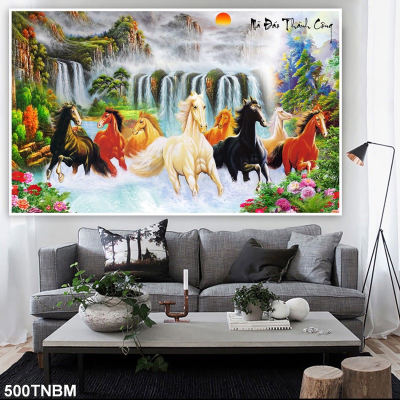 Tranh ngựa bát mã 500TNBM