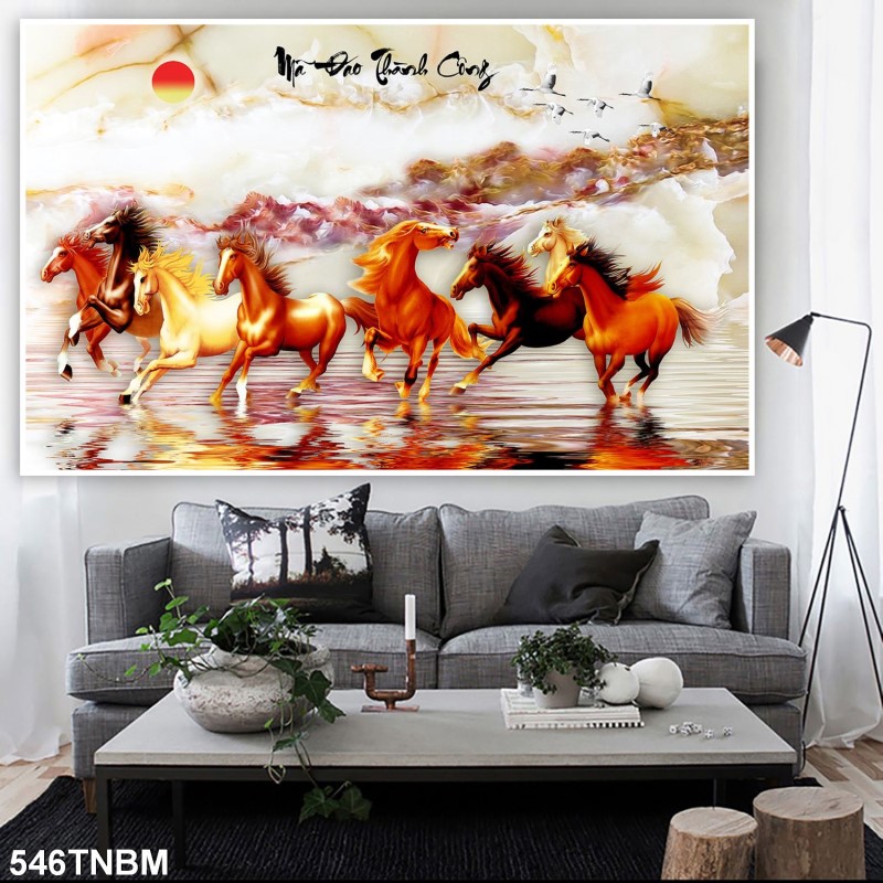 Tranh ngựa bát mã 546TNBM