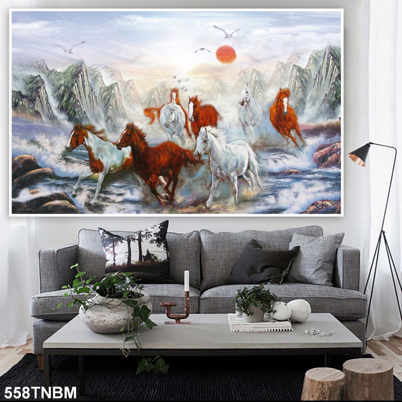Tranh ngựa bát mã 558TNBM