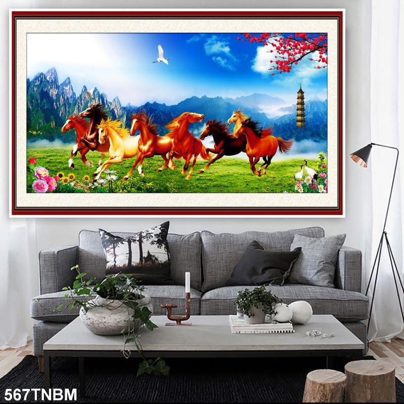 Tranh ngựa bát mã 567TNBM