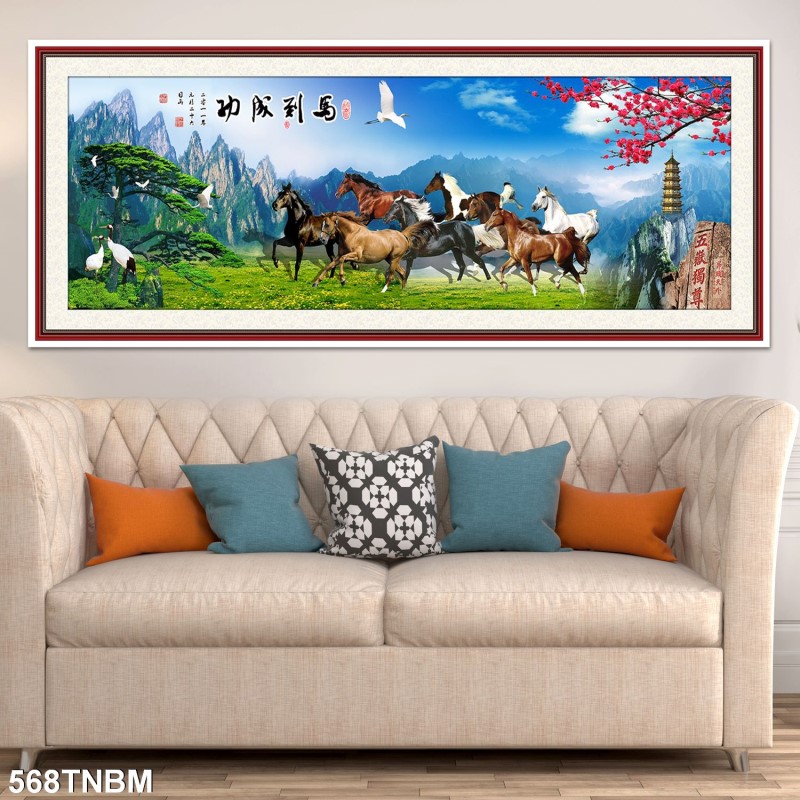 Tranh ngựa bát mã 568TNBM