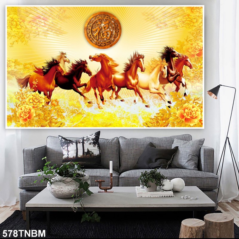 Tranh ngựa bát mã 578TNBM