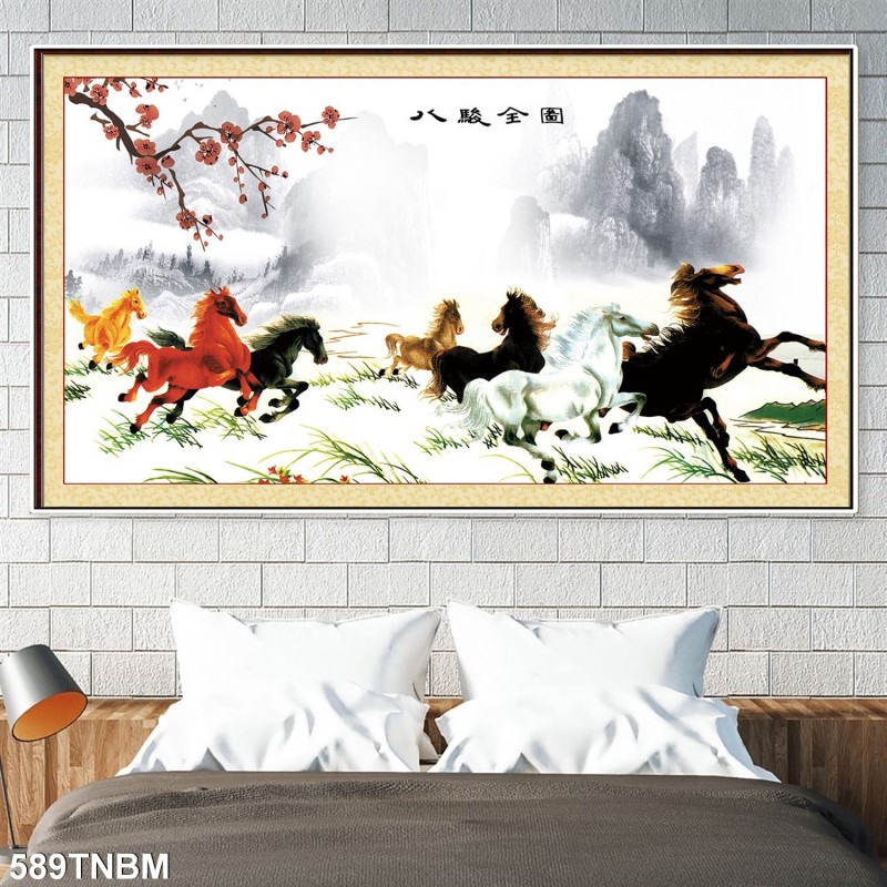 Tranh ngựa bát mã 589TNBM