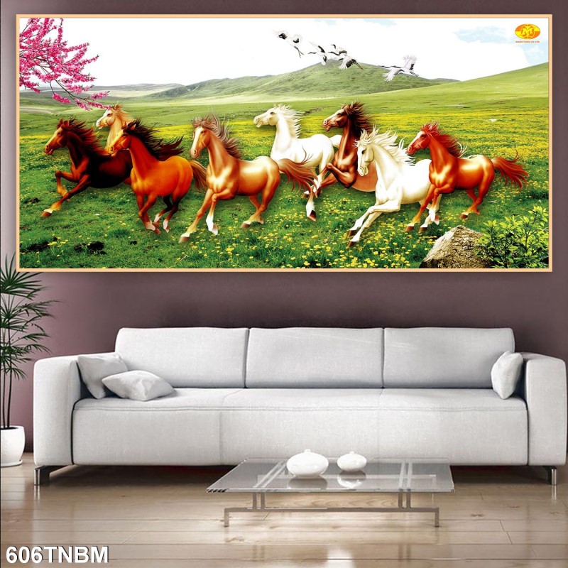 Tranh ngựa bát mã 606TNBM