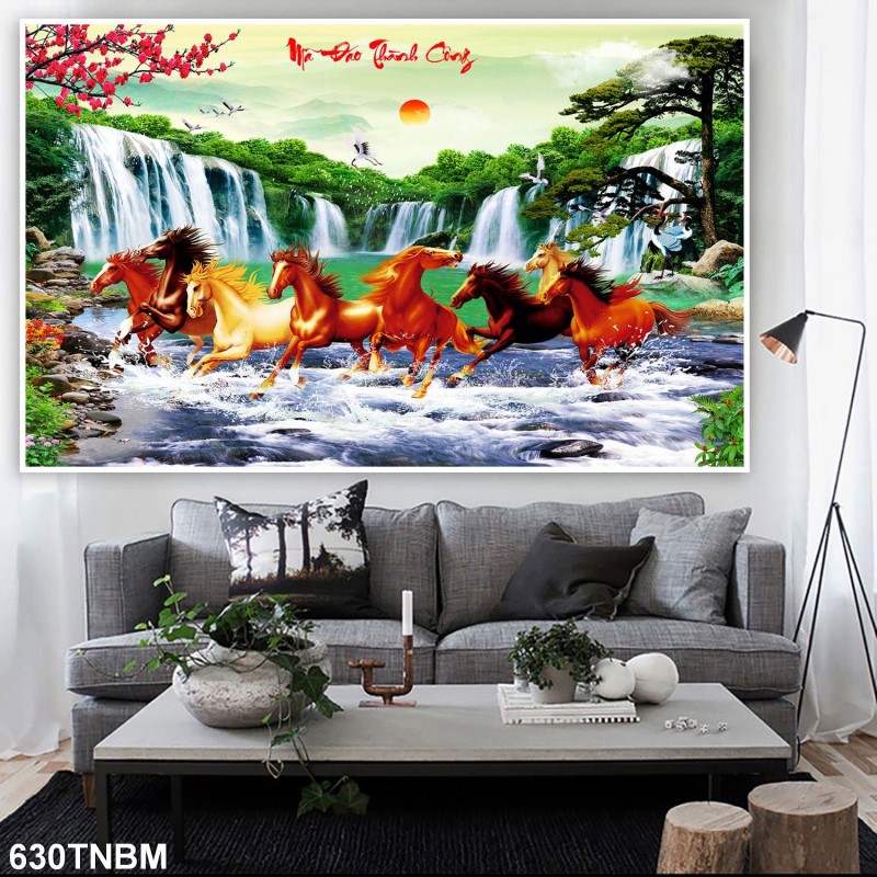 Tranh ngựa bát mã 630TNBM