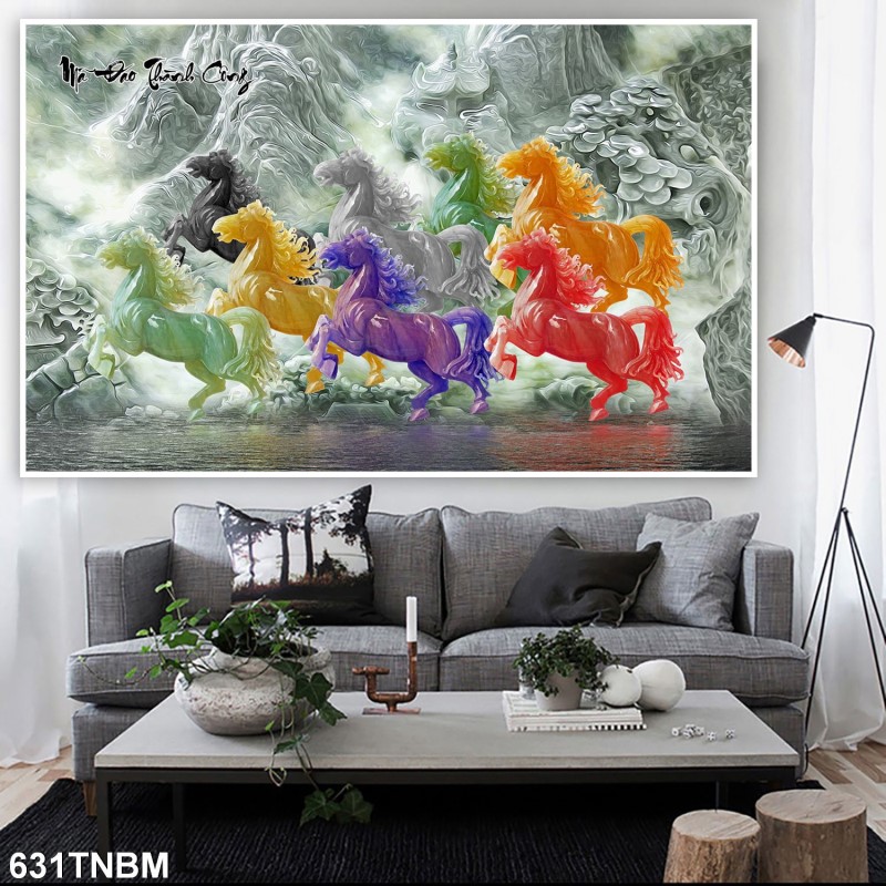 Tranh ngựa bát mã 631TNBM