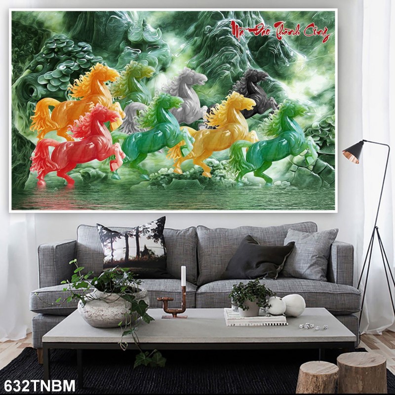 Tranh ngựa bát mã 632TNBM
