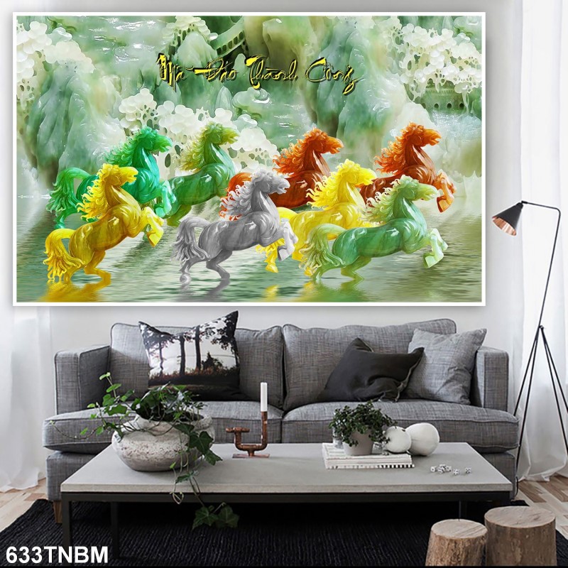 Tranh ngựa bát mã 633TNBM