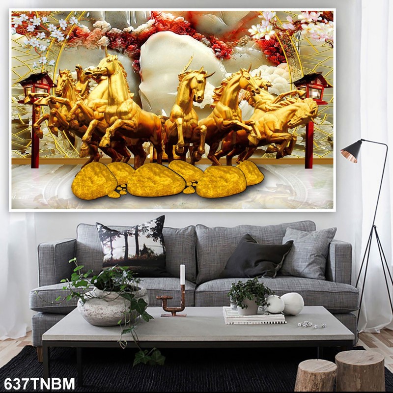Tranh ngựa bát mã 637TNBM