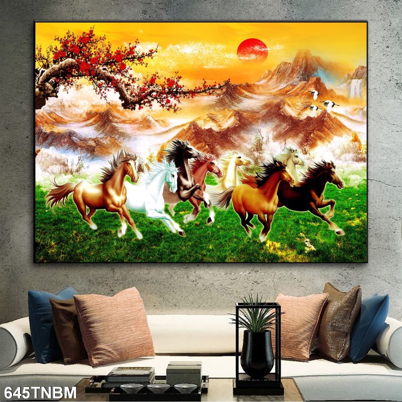 Tranh ngựa bát mã 645TNBM
