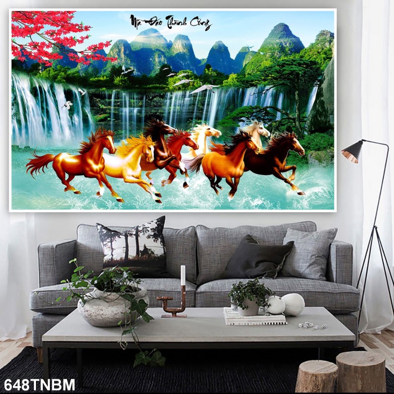 Tranh ngựa bát mã 648TNBM