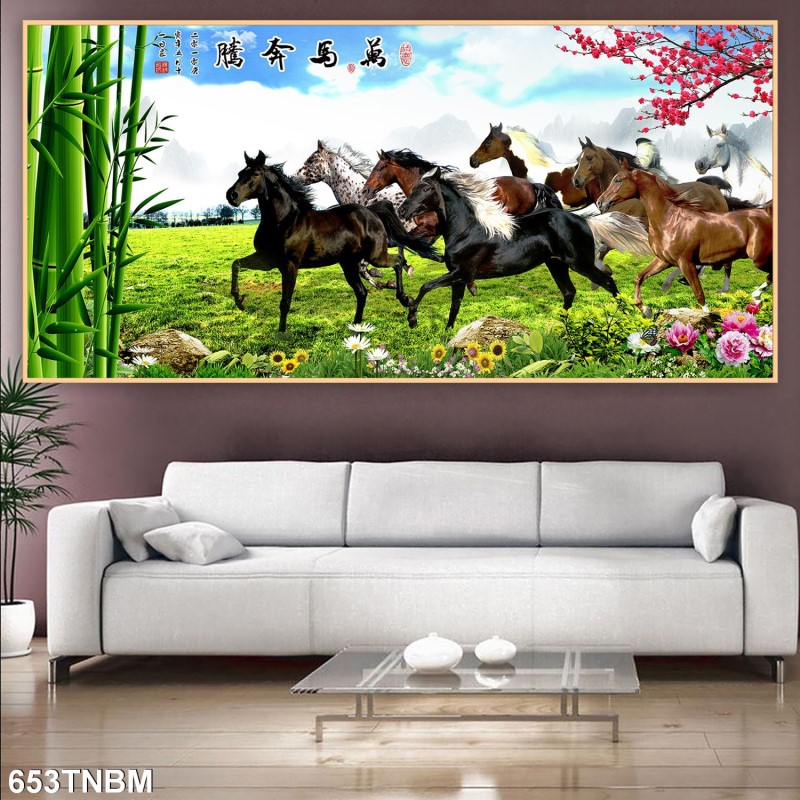 Tranh ngựa bát mã 653TNBM