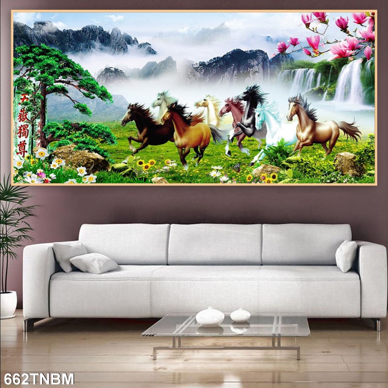 Tranh ngựa bát mã 662TNBM