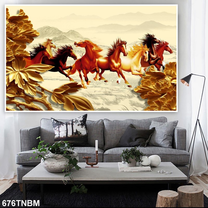 Tranh ngựa bát mã 676TNBM