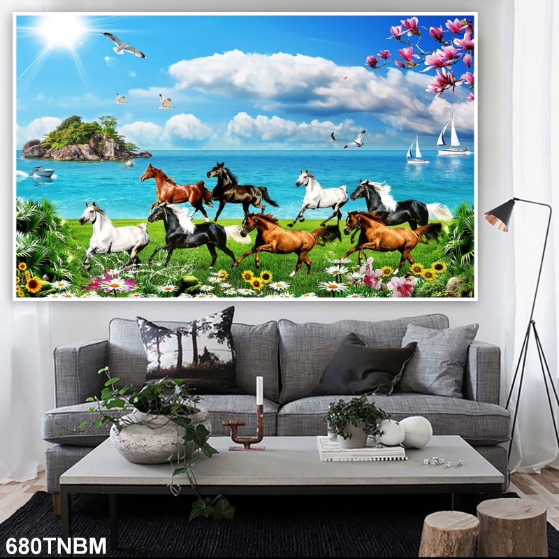Tranh ngựa bát mã 680TNBM