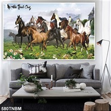 Mẫu Tranh ngựa bát mã mã số 580TNBM