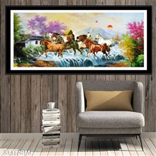 Mẫu Tranh ngựa bát mã mã số 584TNBM