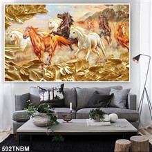 Mẫu Tranh ngựa bát mã mã số 592TNBM