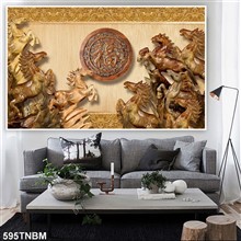 Mẫu Tranh ngựa bát mã mã số 595TNBM