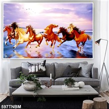 Mẫu Tranh ngựa bát mã mã số 597TNBM