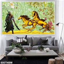 Mẫu Tranh ngựa bát mã mã số 600TNBM