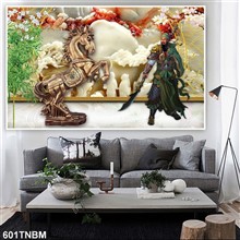 Mẫu Tranh ngựa bát mã mã số 601TNBM