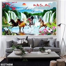 Mẫu Tranh ngựa bát mã mã số 602TNBM