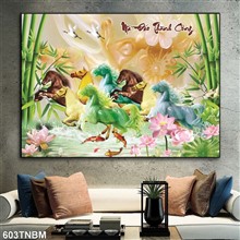 Mẫu Tranh ngựa bát mã mã số 603TNBM